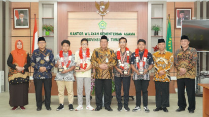 Keren, Empat Siswa Madrasah di Jatim Juara Robot Internasional 2023 di Korea Selatan