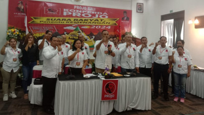 Relawan Projo Bali Deklarasi Dukung Prabowo Subianto sebagai Calon Presiden 2024