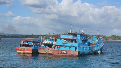 KKP Hentikan Aktivitas Tiga Kapal Ikan Ilegal di Laut Aru Maluku, Diduga Lakukan Alih Muatan Hasil Tangkapan