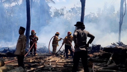 Gudang Pengolahan Kayu di Probolinggo Ludes Terbakar, Tiga Unit Mobil Pemadam Kebakaran Diterjunkan