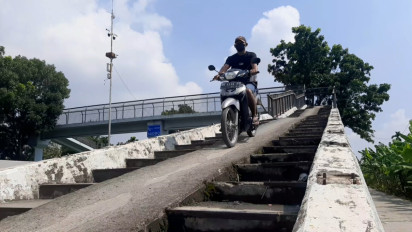 Resahkan Warga, Besi Pembatas Jembatan Penyeberangan Jalan Tol Medan-Belawan Dicuri