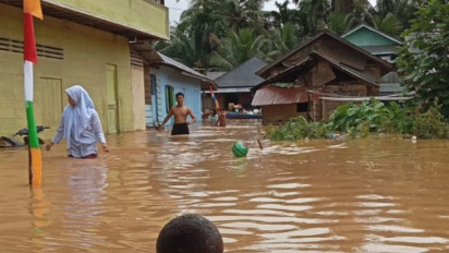 Banjir Hantam Tiga Kecamatan di Kabupaten Madina