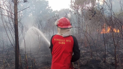 Tak Kunjung Padam, Kebakaran Lahan di Ibul Besar Ogan Ilir Terkendala Sumber Air Embung Mulai Menipis
