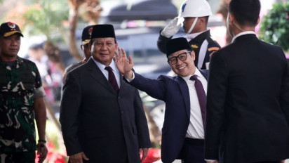 Prabowo Subianto dan Cak Imin Mesra Semobil Jelang Sidang Tahunan MPR RI