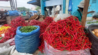 Musim Penghujan, Harga Cabai Merah Hampir Menyentuh Level Rp70 Ribu Per Kilogram di Medan