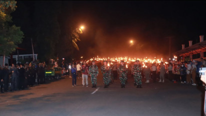 Meriahkan HUT ke-78 Republik Indonesia, Pemerintah Kabupaten Lampung Selatan Gelar Pawai Obor