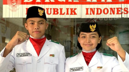 Muhammad Faqih dan Inolla Jovial Gwineth Jacob, Anggota Paskibraka Pengibar Bendera Pusaka dari Jakarta Utara