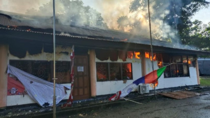 Kantor KPU Kabupaten Jayapura Terbakar, Penyebab Masih Diselidiki