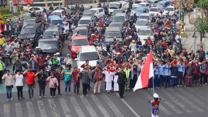 Pupuk Jiwa Nasionalisme, Polresta Malang Kota Ajak Pengendara Peringati Detik-detik Proklamasi