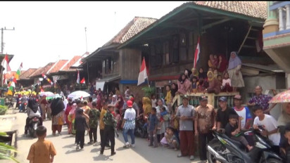 Begini Kemeriahan Karnaval Kemerdekaan HUT ke-78 RI Desa Tempirai Raya Pali