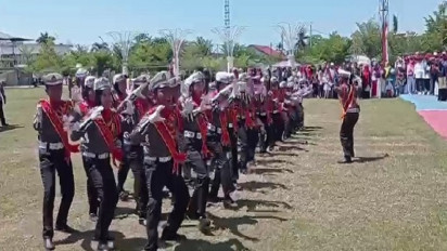 Viral! Polisi Cilik Beraksi saat Upacara HUT ke-78 RI di Palopo