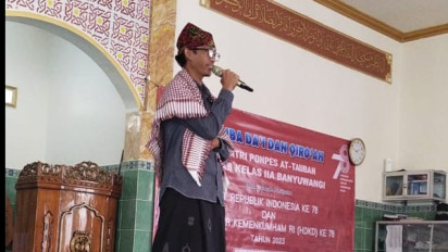 Serunya Warga Binaan Lapas Banyuwangi Lomba Da'i Rayakan HUT Kemerdekaan RI 