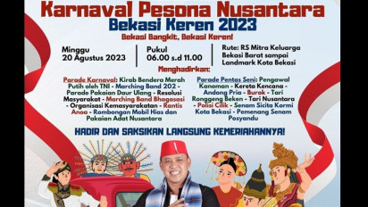 Nantikan! Karnaval Pesona Nusantara Bekasi Keren dalam Rangka HUT ke-78 Republik Indonesia