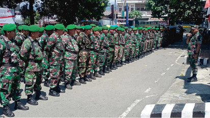 Ratusan Personel TNI-AD Diturunkan Amankan Pilkades Serentak Kabupaten Mandailing Natal