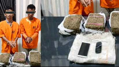 Dua Pemuda Pengedar Ganja di Tangkap SatResNarkoba Polres Tanah Karo