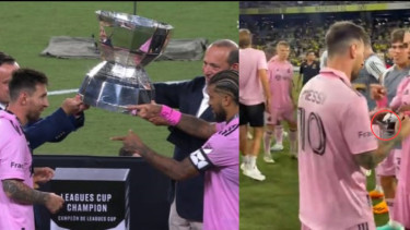 Terima Trofi Piala Liga, Messi Justru Lepas Ban Kapten dan Lakukan Ini