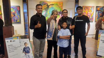 21 Karya Lukis Ekspresionis Dipamerkan di Yogyakarta, Pelukisnya Seorang Bocah Berusia 10 Tahun