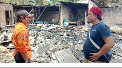 Sedang Menemani Anak di Rumah Sakit, Rumah Seorang Janda Terbakar Hingga Rata dengan Tanah