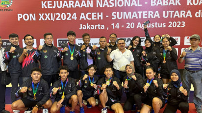 Kualifikasi Cabang Olahraga Tenis Meja Beregu PON 2024 : Jawa Barat Juara Pertama, 3 Atletnya Berasal dari Garut