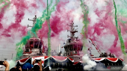 Dua Kapal Tunda Baru TNI Angkatan Laut  Mampu Tanggulangi Pencemaran Minyak di Laut