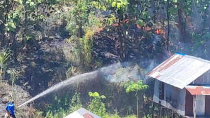 Kepanikan Warga Parepare Saat Api Kebakaran Hutan Merembet Ke Pemukiman