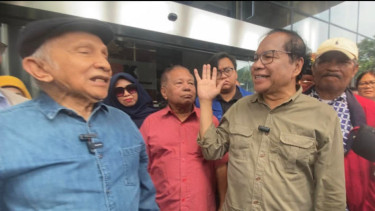 Amien Rais dan Rizal Ramli serta Puluhan Orang Sambangi Gedung KPK Senin Siang, Ada Apa?