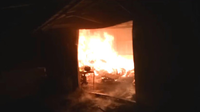 Diduga Korsleting Listrik, Gudang Home Industri Dupa di Wagir Malang Ludes Terbakar