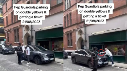 Momen Pep Guardiola Dapat Surat Tilang, Malah Diminta Foto Bareng oleh Petugas