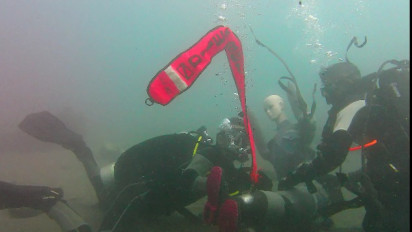 Dramatis, Simulasi Pertolongan 2 Nelayan yang Hanyut di Selat Bali