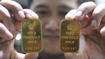 Harga emas Batangan Hari Ini Naik Rp7.000 Per Gram
