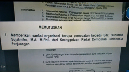 Terima Surat Pemecatan Sebagai Kader PDIP, Budiman Sudjatmiko: Terima Kasih Semuanya Ini Akhir Satu Episode dari Hidup Saya