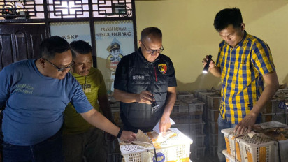 Polsek KSKP Bakauheni Berhasil Menggagalkan Pengiriman Ribuan Burung Tanpa Dokumen di Pelabuhan Bakauheni