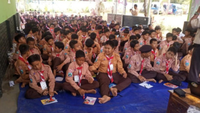 Jelajah Alam Terbuka, SMPN 2 Kota Probolinggo Gelar Pramuka di Lereng Pegunungan Argopuro