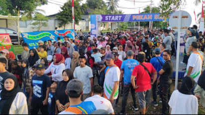 Ribuan Masyarakat Kundur Karimun Tumpah Ruah Ramaikan Pekan Sehat Hari Bakti Timah 77 dan Meriahkan HUT RI Ke 78