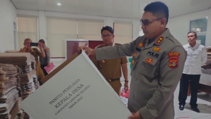 Polres Lampung Selatan Tinjau Tempat Penyimpanan Logistik Pilkades Serentak