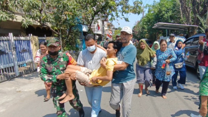 Terminal BBM Meledak, Warga di Surabaya Lari Berhamburan, dalam Simulasi Kedaruratan Kebakaran Depo Pertamina