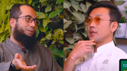 Denny Sumargo di Hadapan Ustaz Khalid Basalamah Diskusi soal Ingin Masuk Islam, Katanya...