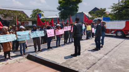 FPPM Demo Tuntut HGU Perkebunan Kabupaten Blitar Dievaluasi Transparansi pengelolaannya