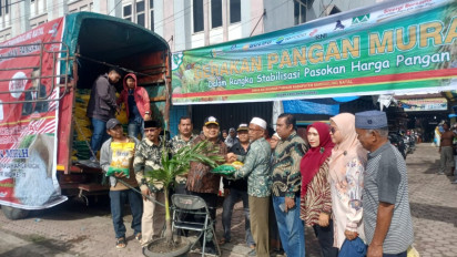 Beras Mahal, Warga Madina Serbu Operasi Pasar Beras Murah