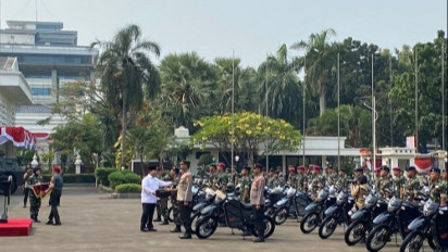 Menhan Prabowo Berikan 100 Unit Rantis Motor Trail Listrik Produk Dalam Negeri Kepada TNI dan Polri