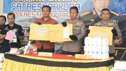Puluhan Pengedar Narkoba Jenis Sabu Senilai 1,2 Miliar di Sidoarjo, Diamankan Polisi