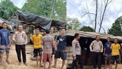 Puluhan Tempat Penyulingan Minyak Ilegal di Muba Dibongkar Paksa Polisi