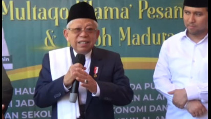Wapres Ma'ruf Amin ke Madura, Minta Pondok Pesantren Perketat Sistem Pengawasan