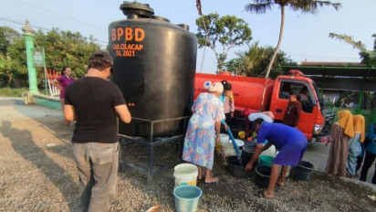 Musim Kemarau, BPBD Cilacap Salurkan 740.000 Liter Air Bersih