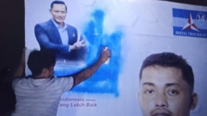 Bentuk Kekecewaan Demokrat, Puluhan Gambar Anies Bersanding Bersama AHY Dicoret