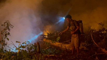 Kebun Seluas 3 Hektar Milik Warga Terbakar Melahap ke TPA Membuat Masyarakat Panik