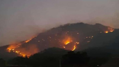 Gunung Gede Ponorogo Terbakar, Api Mulai Menjalar Dekati Permukiman