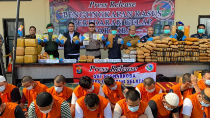 Polres Lampung Selatan Ungkap Kasus Narkoba: Sabu 22,356 kg, Ganja 195 kg, dan Ekstasi 18,985 Butir dalam 4 Bulan