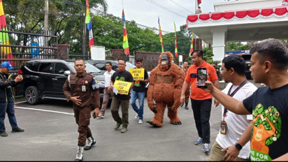Terkait Kasus Kepemilikan Satwa Dilindungi, Vonis Ringan Bupati Langkat Non Aktif Terbit Rencana Perangin Angin, " Orang Utan" Datangi Kejatisu