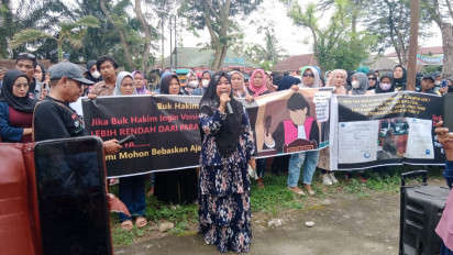 Tuntut Keadilan, Warga dan Keluarga Korban Penembakan di Langkat Gelar Aksi Damai di Pengadilan Negeri Stabat